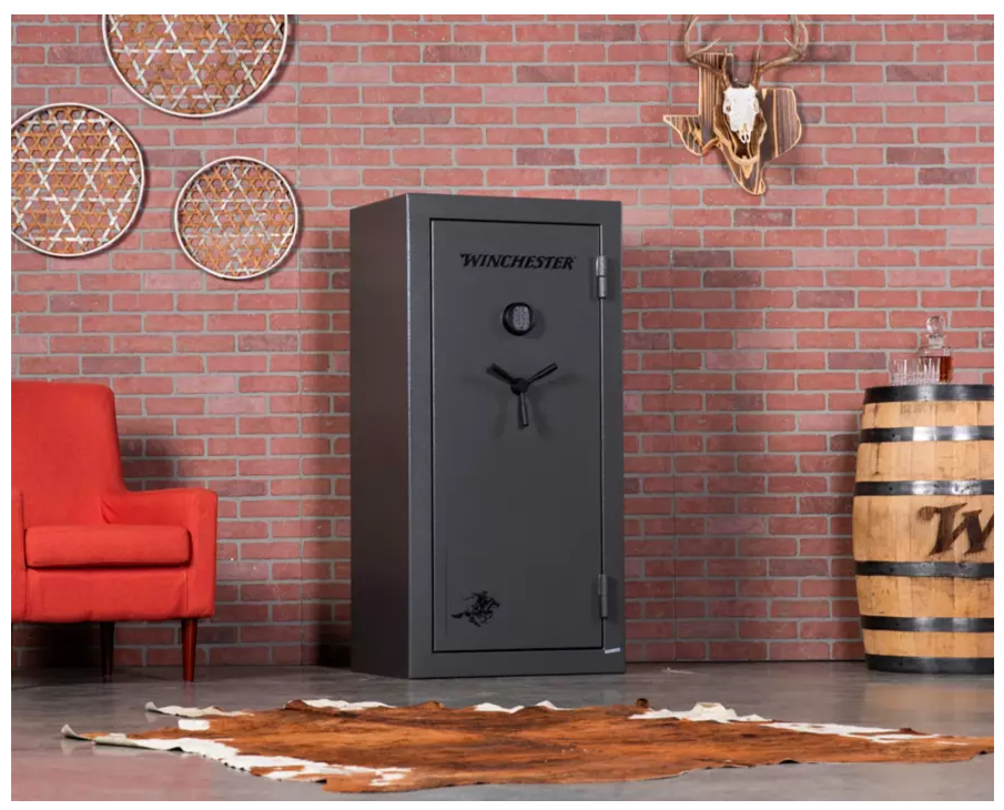 Winchester Safes 26 Long Gun 18.4 cu. ft. Electronic Lock Gun Safe, 45 Min. Fire Rating, Slate