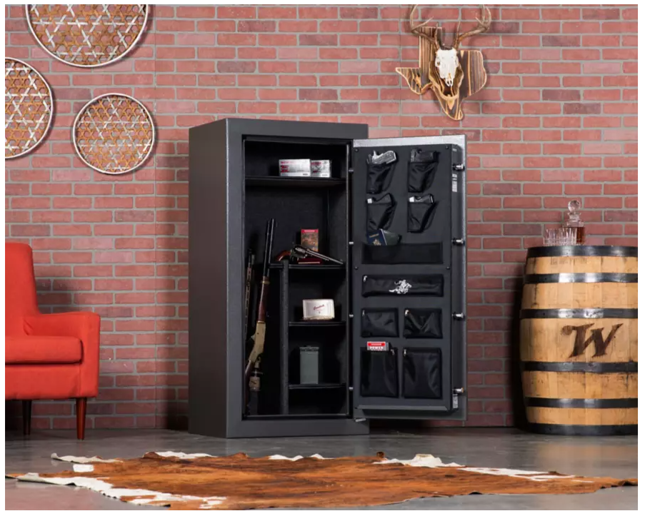 Winchester Safes 26 Long Gun 18.4 cu. ft. Electronic Lock Gun Safe, 45 Min. Fire Rating, Slate